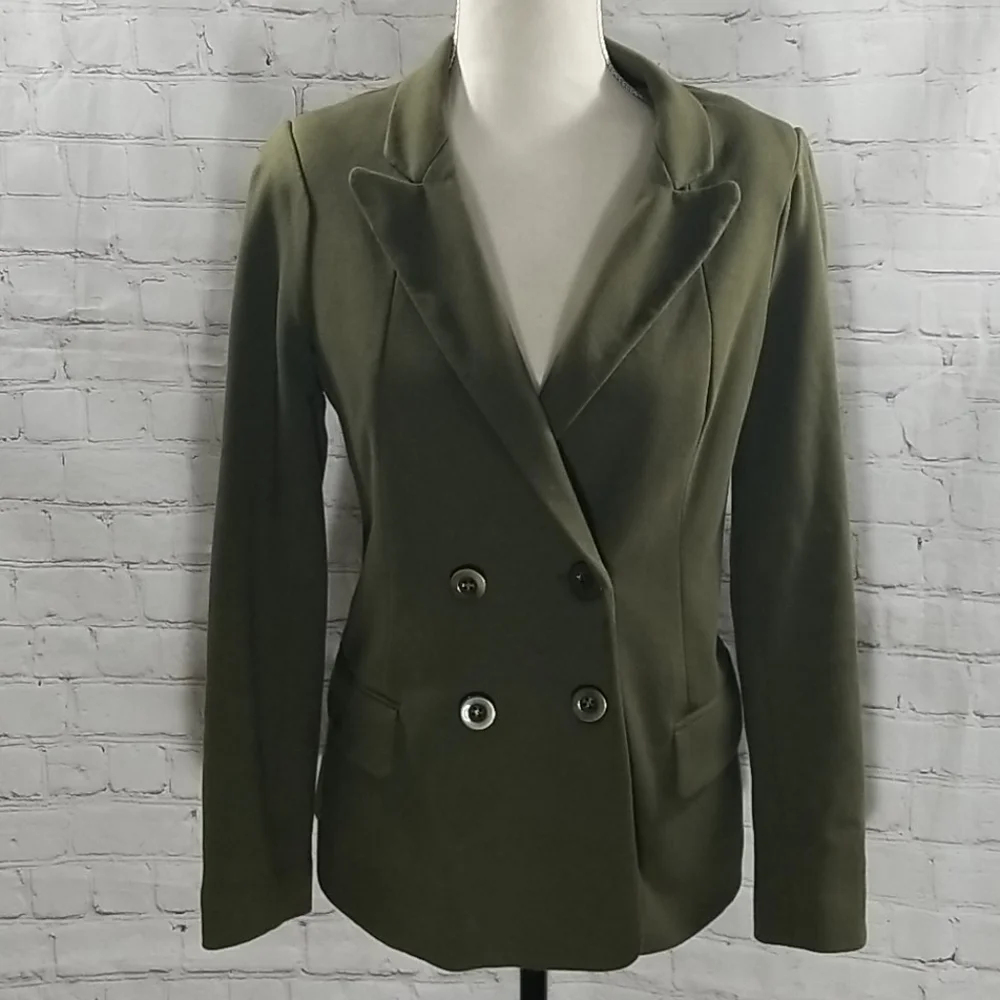 Anthropologie Cartonnier Green Jersey Blazer - Picture 1 of 7